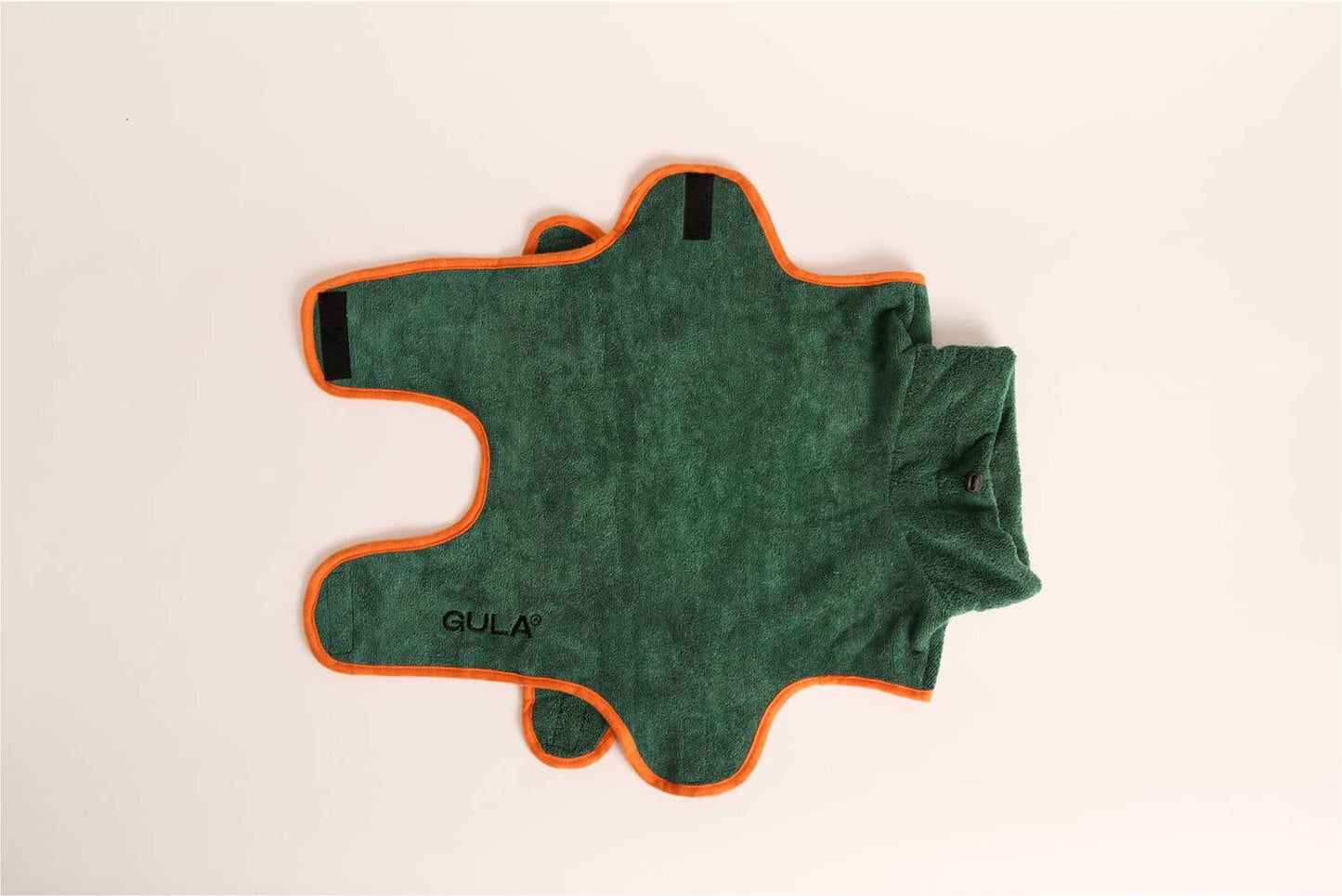 Dog Robe / Dog Dry Towel - Green & Orange